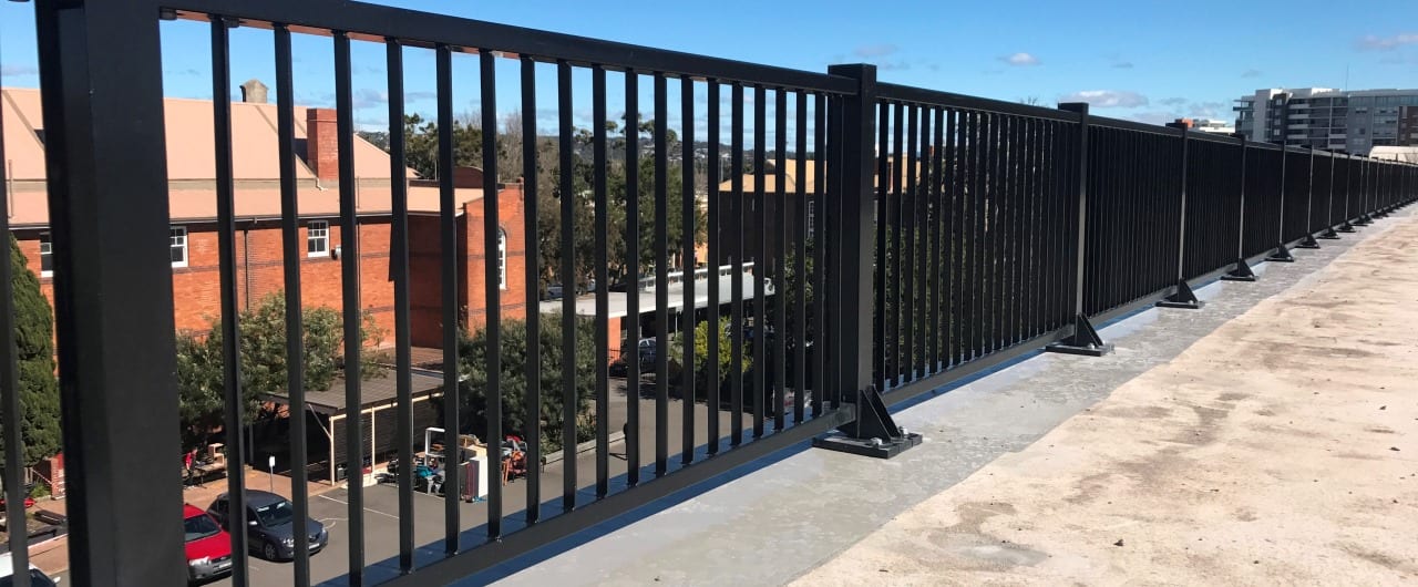 RhinoStop Elite balustrade barrier system with pedestrian fall protection