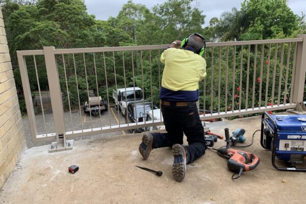 rhino stop elite car park safety barrier project at artarmon apartment complex